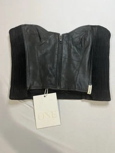 One Teaspoon Leather AUS size small Biker Bodice Retail $350+ Rare Piece - Picture 1 of 15
