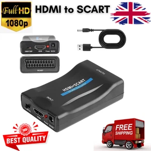 Adaptador de audio convertidor de video compuesto HDMI a SCART para DVD SKY BOX PS3 - Imagen 1 de 9