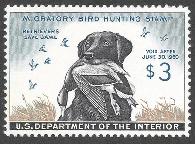 MNH 1959 Federal Duck Stamp, Scott #RW26**  cv $130 - Image 1 of 3