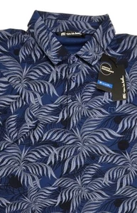 Travis Mathew Prestige Performance Blu Mountain Down Golf Polo Uomo Large - Foto 1 di 7