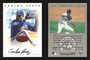 Carlos Perez 1996 Leaf Signature Series Bronze Autograph Auto FREE SHIPPING - Picture 1 of 3
