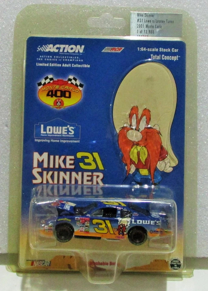 2001 Acción 1:64 #31 Mike Skinner Lowes Chevy Looney Tunes Yosemite Sam Foto 1 de 1