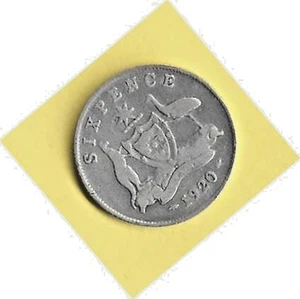 AUSTRALIA - 1920 REY GEORGE V SEIS PENIQUES, UNO ZAC, 6d (MENOS VALOR PLATA) - Imagen 1 de 2