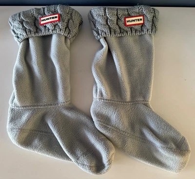 Meias HUNTER Original Malha de Cabo Cinza Forro de Bota de Chuva JUVENTUDE XL Sapato Tamanho 4-6 - Imagem 1 de 3