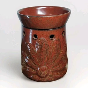 💡Calentador de Tarta de Cera Retirado Scentsy TAMAÑO COMPLETO Eléctrico Boho Girasol Ladrillo Rojo - Imagen 1 de 16