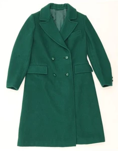 EASTEX Womens Double Breasted Coat UK 16 Large Green Wool DP50 - Picture 1 of 3