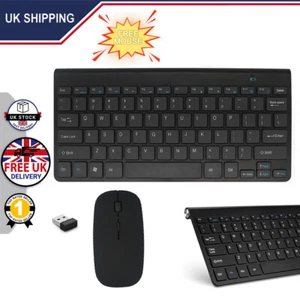 2.4GHz Mini Slim Wireless Keyboard And Mouse Bundles Set For Mac PC Computer - Picture 1 of 9