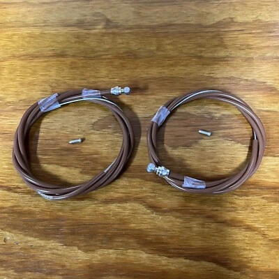 SHIMANO BROWN BRAKE CABLES FOR MCS SCHWINN GT PERFORMER RED LINE BMX OTHERS NOS - Image 1 of 4
