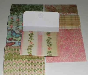 8 HANDMADE Writing Spots for Journaling, Fold out envelopes, Stationary, Closure - Picture 1 of 6