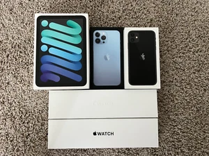 Genuine Apple iPhone iPad Watch AirPods Boxes Lot of 6 EMPTY BOX ONLY OEM - Photo 1 sur 4