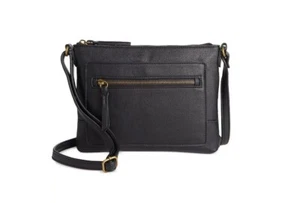 Style & Co Hudsonn East West soft faux-leather small crossbody bag - Black(Used) - Picture 1 of 7