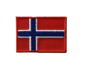 #5104 drapeau norvégien broderie fer à repasser - petit 1 3/4"