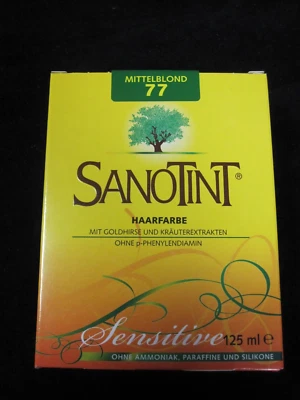 SANOTINT Sensitive Haarfarbe Nr. 77 Mittelblond NEU OVP  Schönenberger - Bild 1 von 4