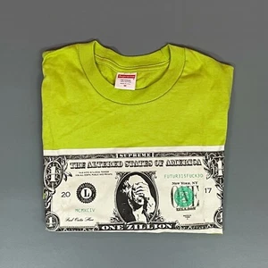 DS Supreme FW17 Dollar Tee Size M Lime Green Graphic Logo Auth T Shirt New Bogo - Picture 1 of 1
