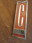 Original 1960s Ford Cortina mark II front metal car badge for GT 1600E / Lotus
