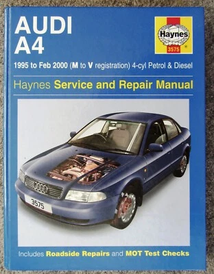 HAYNES AUDI A4 1995 to Feb 2000 (M to V reg'n) SERVICE & REPAIR MANUAL - Image 1 of 4