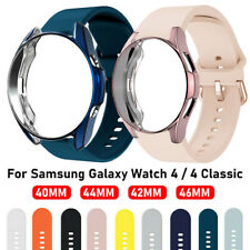 Silicone Band Strap+Case For Samsung Galaxy Watch 4 40 44mm&Classic 42 46mm