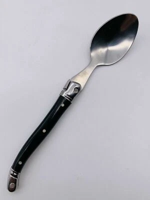 Cubiertos de acero inoxidable Laguiole Flyingcolors pequeños 6 1/4" cuchara mango negro FRANCIA Foto 1 de 4