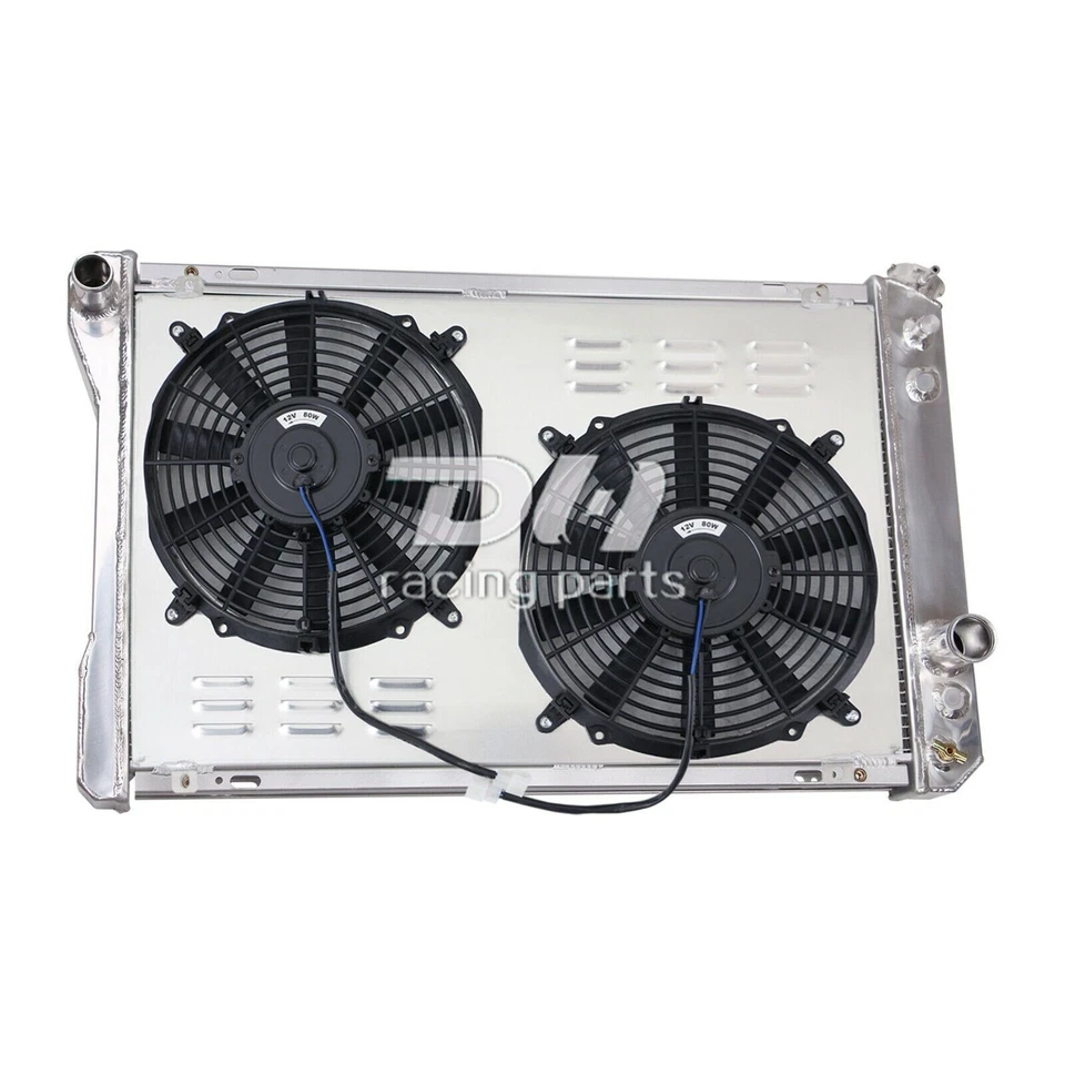 4 ряда радиатор + плащаница + 2 вентилятора для 1982-92 Chevy Camaro/Pontiac Firebird 5,0/5,7 л V8 - Изображение 1 из 4