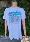 Vintage lata 90-te Lake Tahoe Wildflower Kwiatowa koszulka artystyczna Biały T-shirt Jeden rozmiar Cottagecore