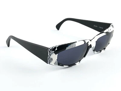VINTAGE ALAIN MIKLI 2101 BLACK AND WHITE HANDMADE FRANCE SUNGLASSES 1990'S - Image 1 of 4