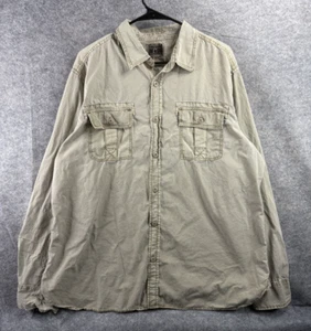Converse One Star Long Sleeve Shirt Men's XL Brown Button Down Two Pockets Shirt - Picture 1 of 6