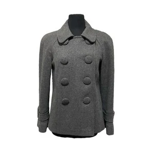Antonio Melani Wool Blend Pea Coat Gray Size 4 - Picture 1 of 7