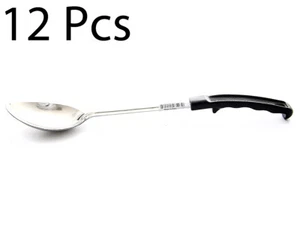 12 Pcs Of 13 Inch Solid Basting Spoon Plastic Handle Stainless Steel - Picture 1 of 1