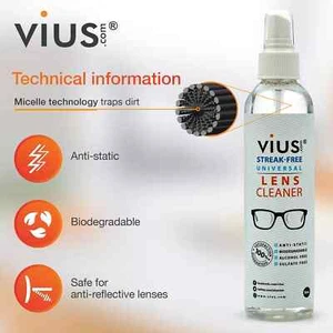 vius Premium Lens Cleaner for Eyeglasses, Cameras, and Other Lenses (8oz 2-Pack) - Picture 1 of 3
