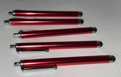 5 Red  Capacitive Touch Screen STYLUS Pen Universal For Android & Iphone iPad. - Image 1 of 2