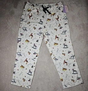 Joyspun Women's Christmas Print Flannel Sleep Pants Size L (12-14) New With Tags - Picture 1 of 8