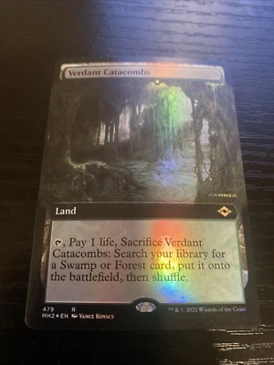 Verdant Catacombs (Extended Art) Modern Horizons 2 Foil Lightly Played Mtg Card - Image 1 of 4
