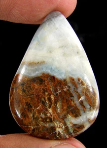 43.60 Ct Natural Blue Scheelite Loose Gemstone Cabochon Wire Wrap Stone - 62928 - Picture 1 of 5