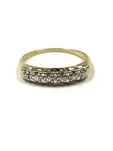 VINTAGE 14K DIAMOND RING BAND SIZE 6 PRISM-LITE - Picture 1 of 5