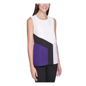 Calvin Klein Womens Colorblock Sleeveless Top, - Picture 1 of 5