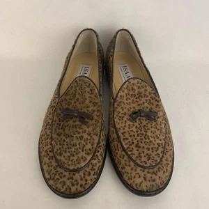 Isaac Mizrahi braune Halbschuhe aus Kalbshaar und Leder mit Tiermotiv Größe 7M - Bild 1 von 8