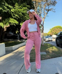 OTOS Sport Thermo Set Jogginganzug Jacke Reißverschluss Hose weich Fleece Taschen rosa L - Bild 1 von 8