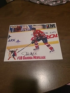 Dakoda Menslage #18 Johnstown Tomahawks Signed 8x10" Photo SGA Bic A000027 - Picture 1 of 2