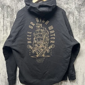 Relentless Betrayal Hoodie Sweatshirt XL Hell Or High Water Black Front Back - Picture 1 of 7