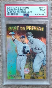 2001 Topps Chrome Past To Pressent Refractor Derek Jeter/Phil Rizzuto PSA 9 - Bild 1 von 2