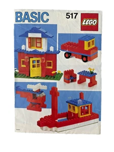 LEGO INSTRUCTION BOOKLET ONLY -  BASIC 517 - HOUSE TRUCK COPTER BOAT DESK - USED - Picture 1 of 3