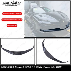 DRY CARBON Auto Kit For 20-22 Ferrari SF90 OE Style Front Bumper Diffuser Lip - Picture 1 of 24
