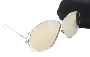 CHRISTIAN DIOR 010SQ Women Sunglasses OS Silver Tone Frame Mirror Lens RRP€268 - Picture 1 of 9