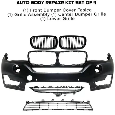 Kit de montaje de cubierta y rejilla de parachoques delantero para BMW X5 2014-2018 Foto 1 de 4