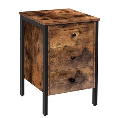 HOOBRO End Table Side Table Nightstand with 2 drawer 15.6”L x 15.6”W x 24”H - Image 1 of 4