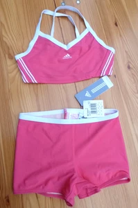 Costume da bagno Adidas Tankini due pezzi (pantaloni + top), taglia 152 rosa/petunia, nuovo + imballo originale - Foto 1 di 3