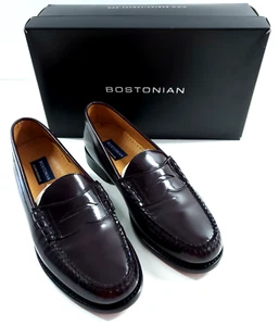 NEW Bostonian Crown Windsor Burgundy Chatham Leather Mens Slip On Loafers 10.5D - Picture 1 of 8