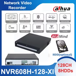 Lotto videoregistratori di rete Dahua NVR608H-128-XI 32MP 128 CH 2U 8HDD WizMind NVR - Foto 1 di 13