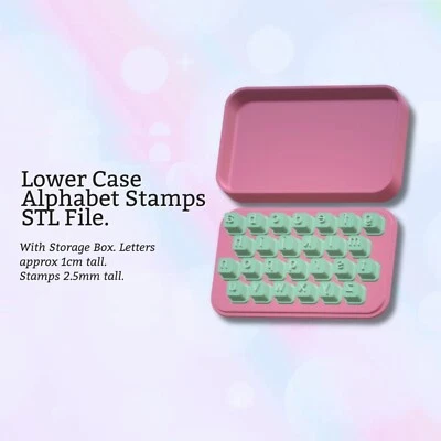 Estampillas con letras del alfabeto - Estuche inferior para cortadores de arcilla polimérica o cortadores de galletas Foto 1 de 3