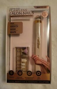Finishing Touch FLAWLESS SALON NAILS Pedicure Manicure Tool / Home Travel N.I.B